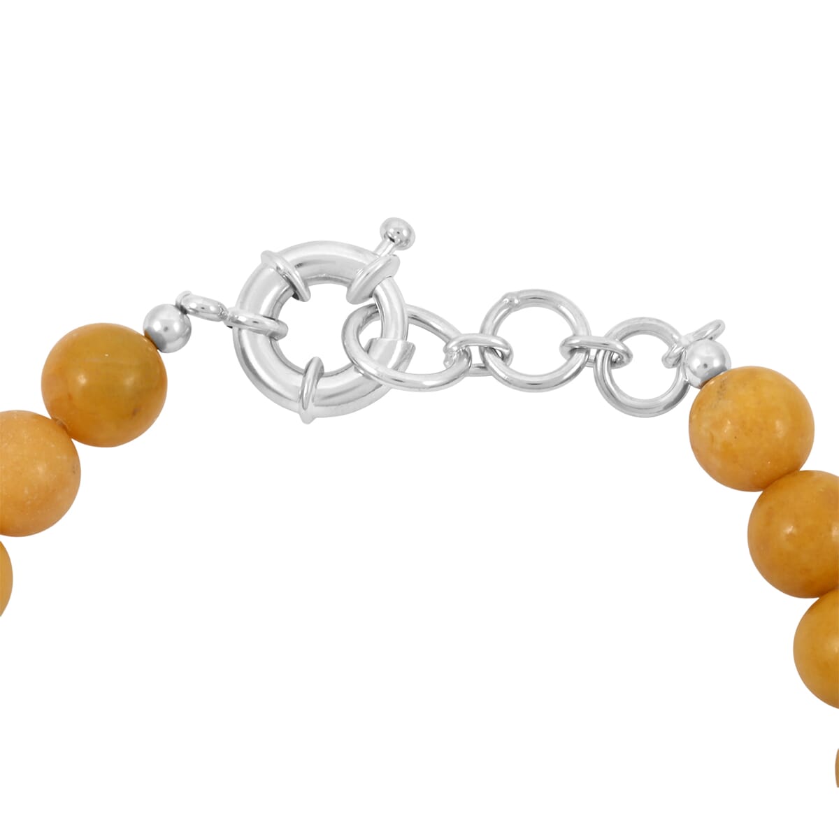 Karis Yellow Jasper 310.00 ctw Necklace 18 Inches in Platinum Bond  image number 3