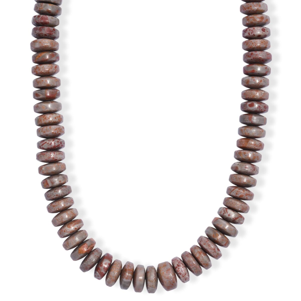 Karis Jasper Beaded 315.00 ctw Necklace 18 Inches in Platinum Bond  image number 0