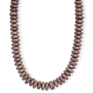 Karis Jasper Beaded 315.00 ctw Necklace 18 Inches in Platinum Bond 