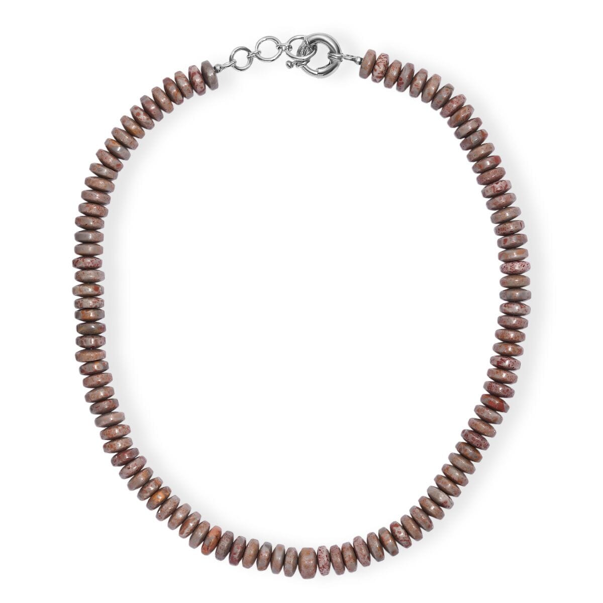 Karis Jasper Beaded 315.00 ctw Necklace 18 Inches in Platinum Bond  image number 3