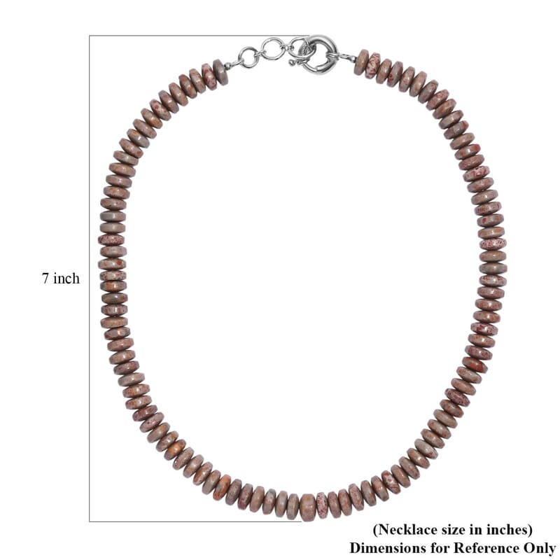 Karis Jasper Beaded 315.00 ctw Necklace 18 Inches in Platinum Bond