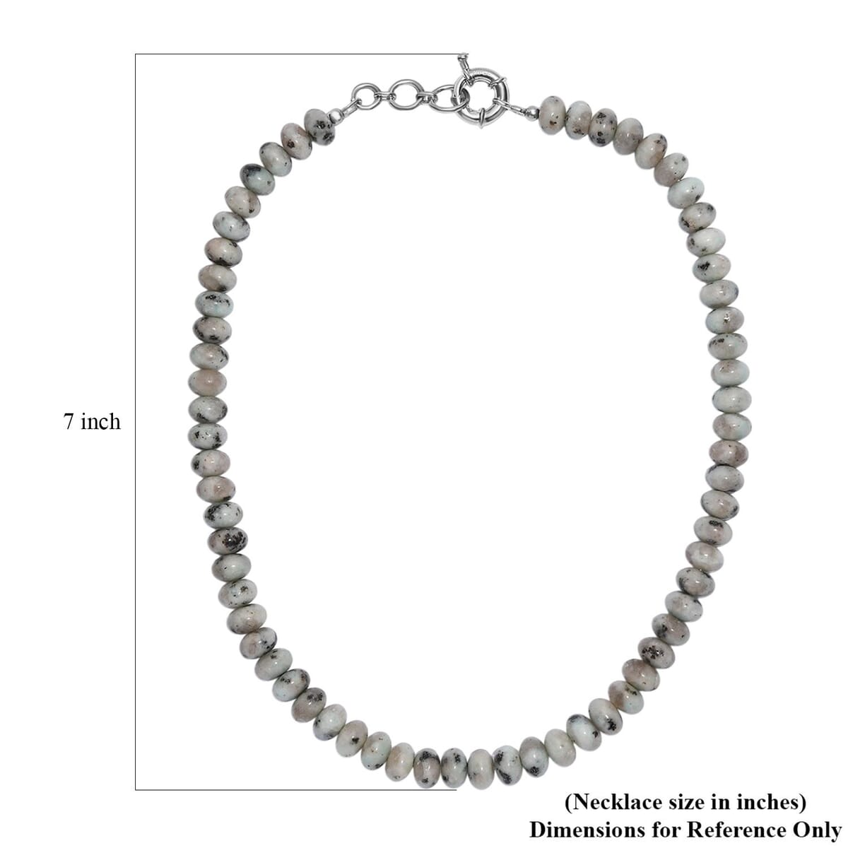 Karis Green Kiwi Jasper Beaded 305.00 ctw Necklace 18 Inches in Platinum Bond  image number 5