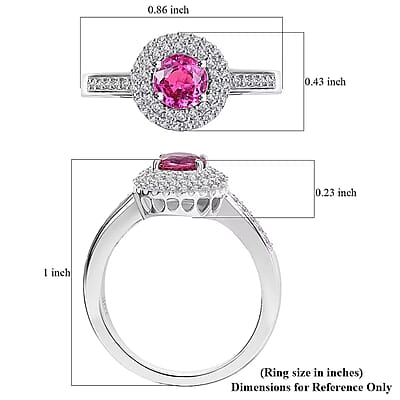 Certified & Appraised Luxoro 10K White Gold AAA Madagascar Pink Sapphire, Diamond G-H, I2 Ring (Size 5.0) 1.10 ctw
