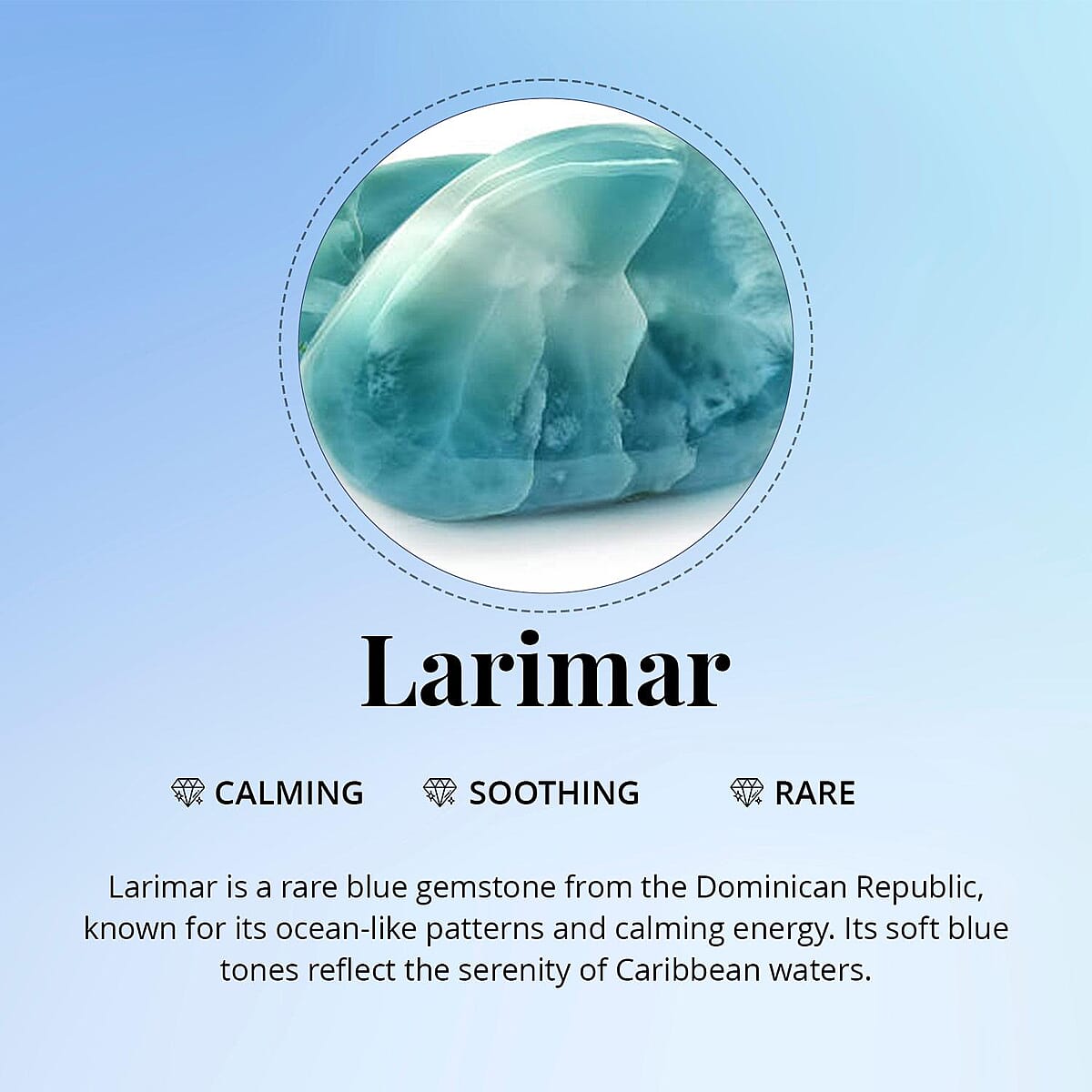 D'Joy Larimar and Multi Gemstone 7.35 ctw Ocean&rsquo;s Joy Whispering Ring in Rhodium Over Sterling Silver (Size 7.0) image number 3