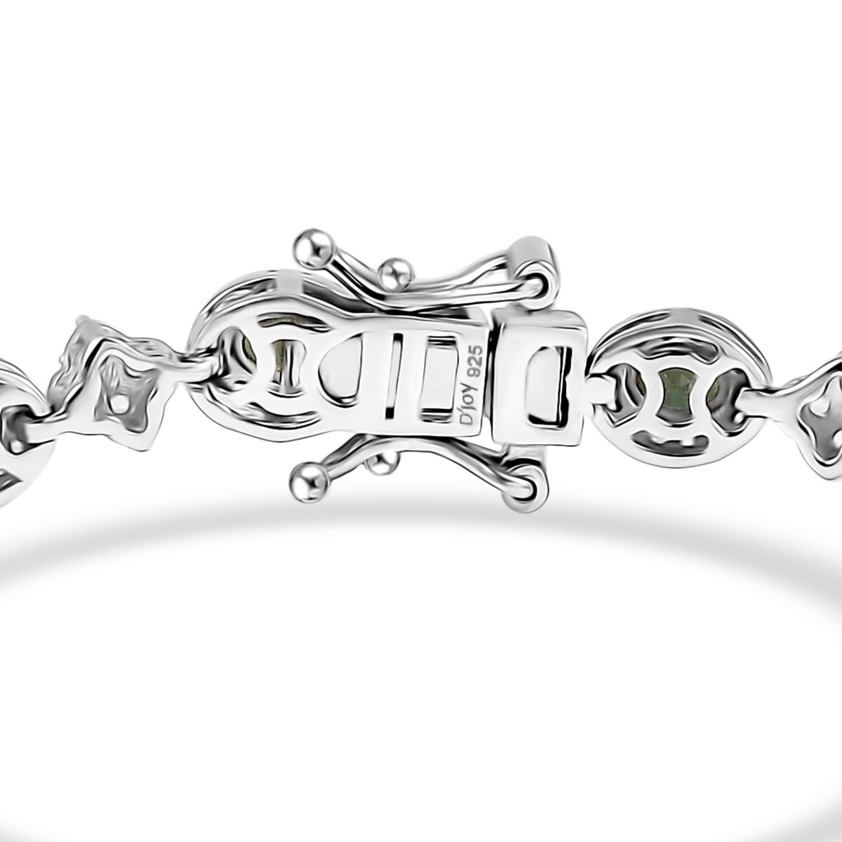 D’Joy Narsipatnam Alexandrite and White Zircon 5.90 ctw Bracelet in Rhodium Over Sterling Silver (8.00 In (8.00 In) image number 2