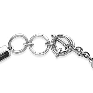 EverTrue African Malachite 26.60 ctw Intricate Filigree Bracelet in Stainless Steel (6.50-8.0In)