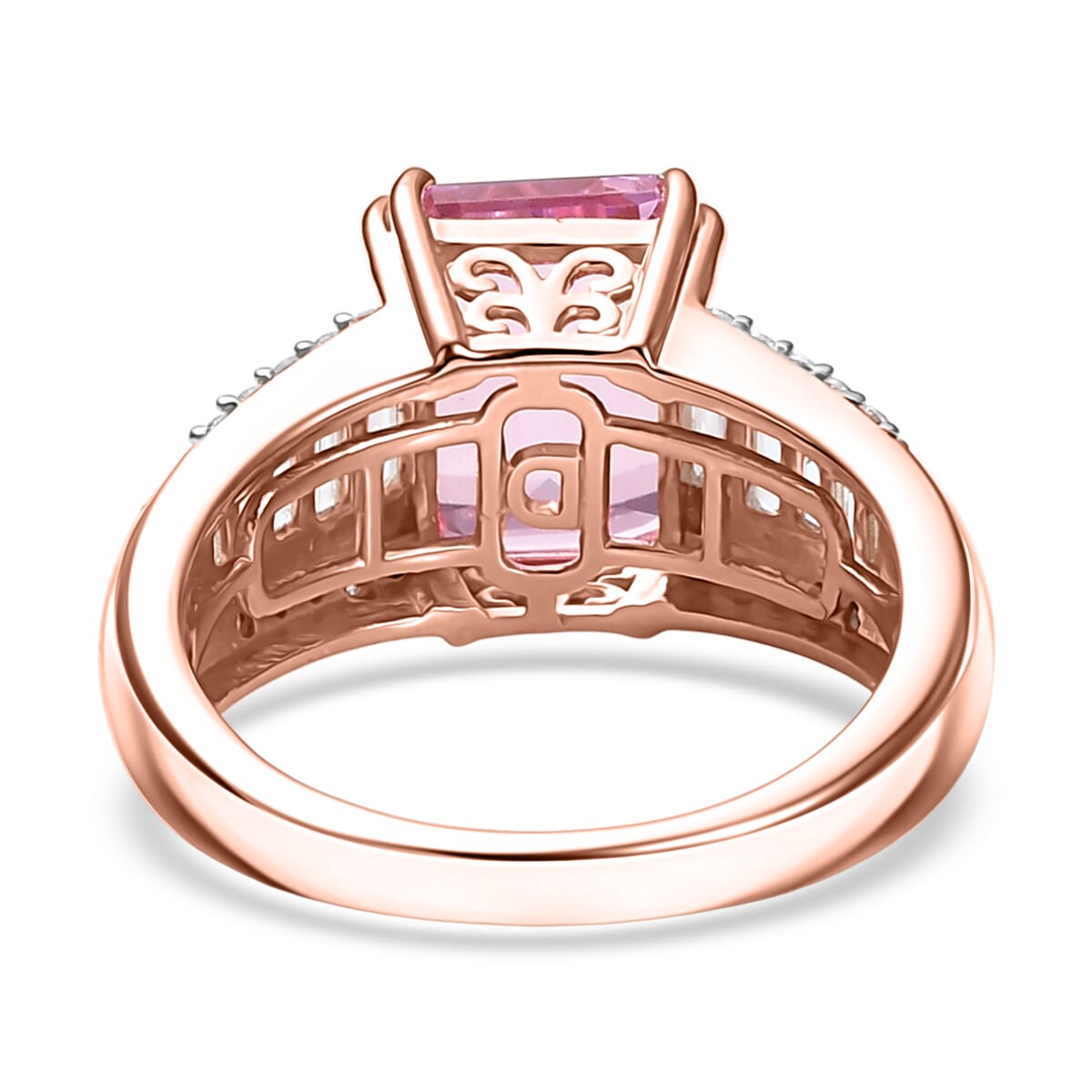 D'Joy Premium Martha Rocha Kunzite and Moissanite 5.10 ctw Ring in 18K Vermeil Rose Gold Over Sterling Silver (Size 9.0) image number 4