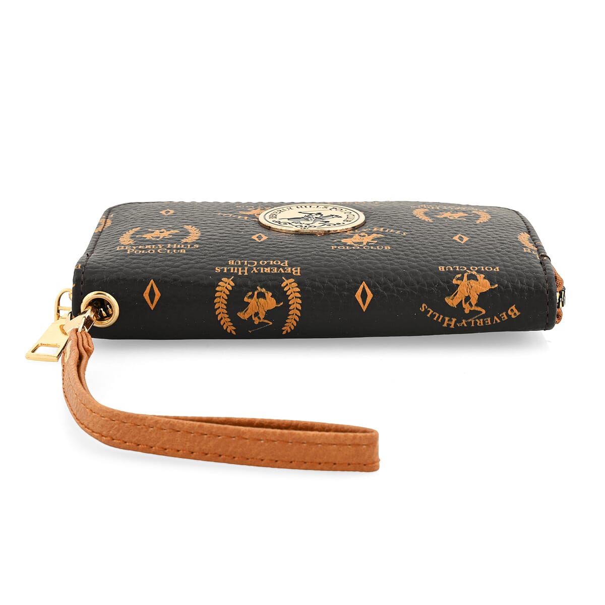 Beverly Hills Polo Club Brown Logo Pattern Vegan Leather Wallet (6.5"x4"x1") image number 4