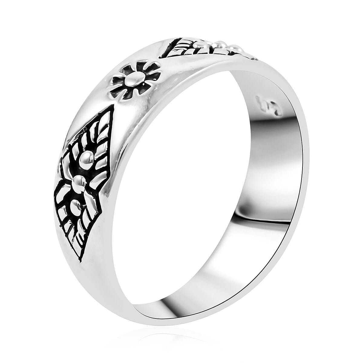 Santa Fe Style Sterling Silver Ring (Size 9.0) 2.80 Grams image number 3