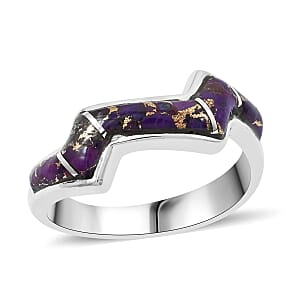 Santa Fe Style Mojave Purple Turquoise 4.00 ctw Ring in Sterling Silver (Size  9.0)