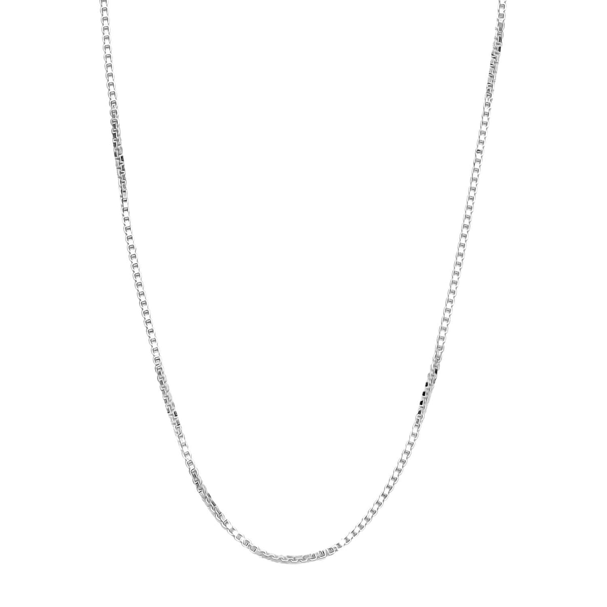 Box Chain Necklace Sterling Silver with Adjustable Ball 2.15 Grams 20 Inches image number 4