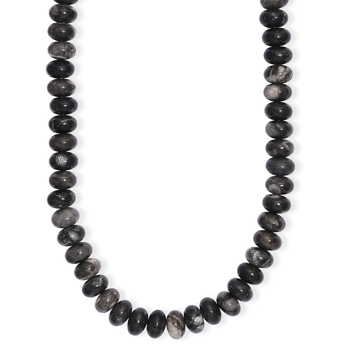 Jasper 330.00 ctw Beaded Necklace in Platinum Bond 18 Inches image number 0