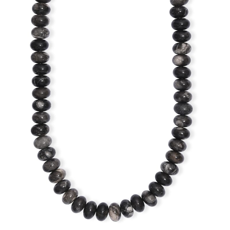 Jasper 330.00 ctw Beaded Necklace in Platinum Bond 18 Inches