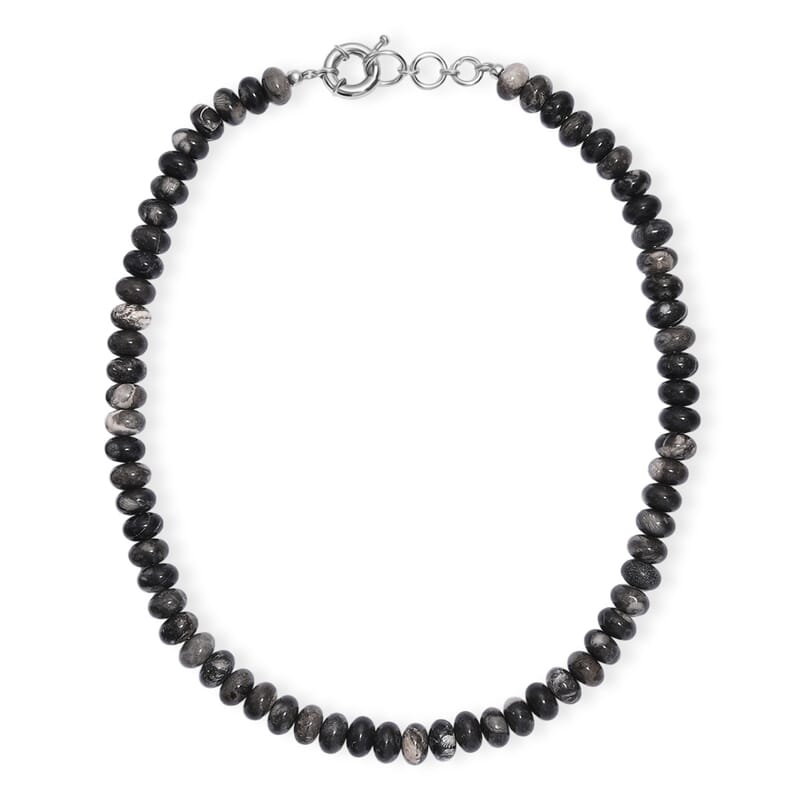 Jasper 330.00 ctw Beaded Necklace in Platinum Bond 18 Inches