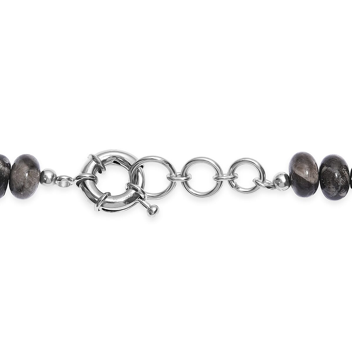 Jasper 330.00 ctw Beaded Necklace in Platinum Bond 18 Inches image number 4