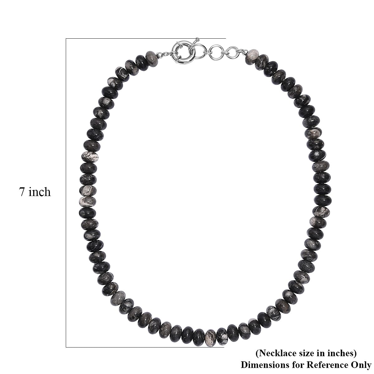 Jasper 330.00 ctw Beaded Necklace in Platinum Bond 18 Inches image number 5