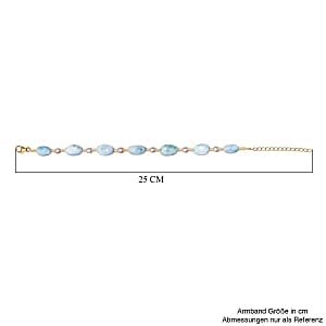Larimar 65.00 ctw Bracelet in Vermeil YG Over Sterling Silver (7.50 In)