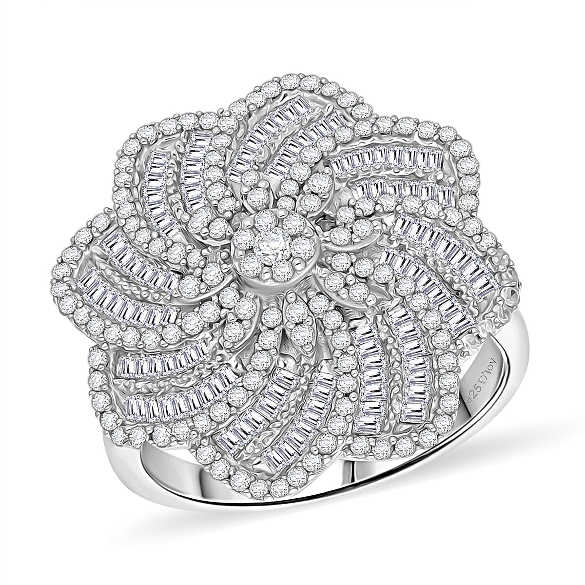 D'Joy Diamond 1.50 ctw Ring in Rhodium Over Sterling Silver (Size 6.0) image number 0