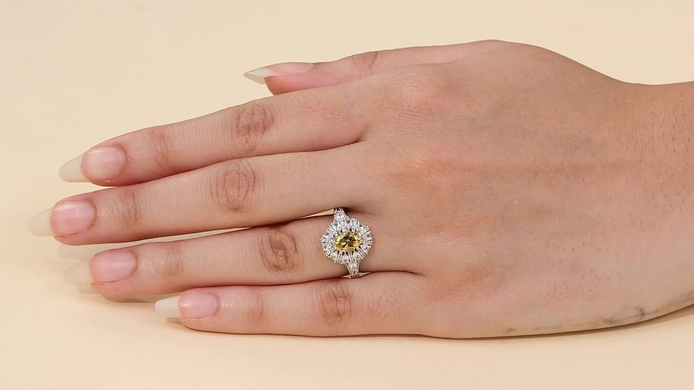 AAA Radiant Ember Garnet, White Zircon Ring in Rhodium Over Sterling Silver (Size 10.0) 2.35 ctw