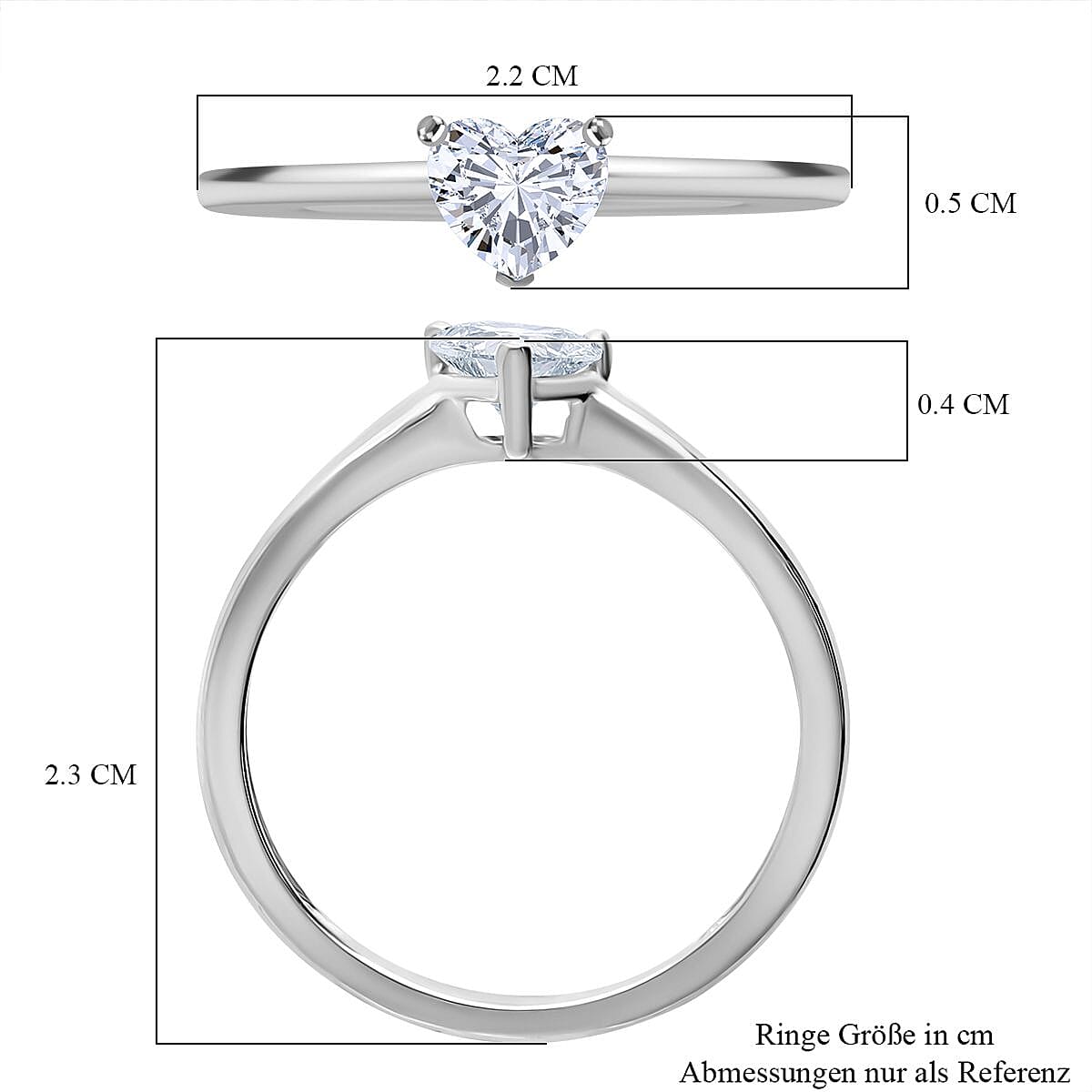 Luxuriant Lab Grown Diamond E-F VS 0.50 ctw Ring in 950 Platinum (Size 8.0)