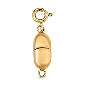 14K YG Over Sterling Silver 14*6MM Magetic Lock with 5.5mm Spring Ring Lock