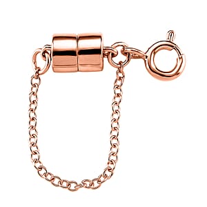 14K RG Over Sterling Silver 5*7 Magetic Lock with 5.5MM Spring Ring Lock with 1.5mm Rolo Chain