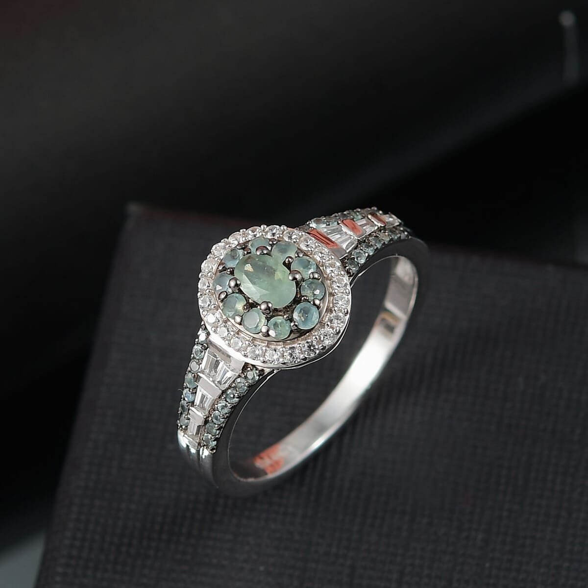 D'Joy Narsipatnam Alexandrite and White Zircon 1.25 ctw Ring in Rhodium Over Sterling Silver (Size 10.0) image number 1