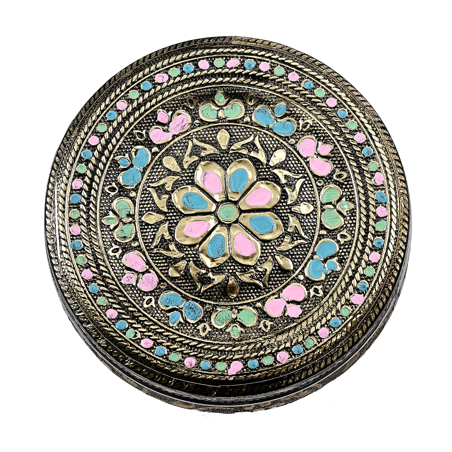 Handcrafted Set Of 3 Floral Embossed Oxidized Storage Container