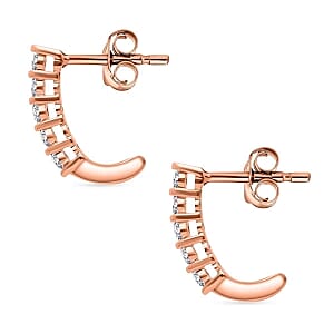 Lab Grown Diamond (SI-GH) 0.31 ctw Earring in Vermeil RG Over Sterling Silver