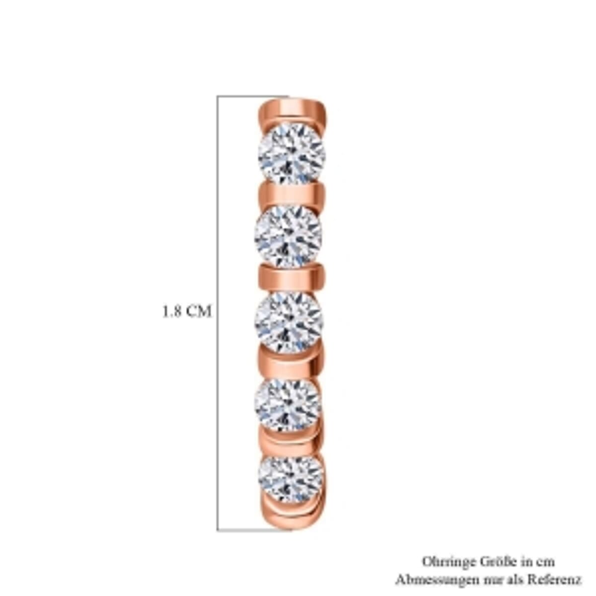 Lab Grown Diamond (SI-GH) 0.31 ctw Earring in Vermeil RG Over Sterling Silver image number 4