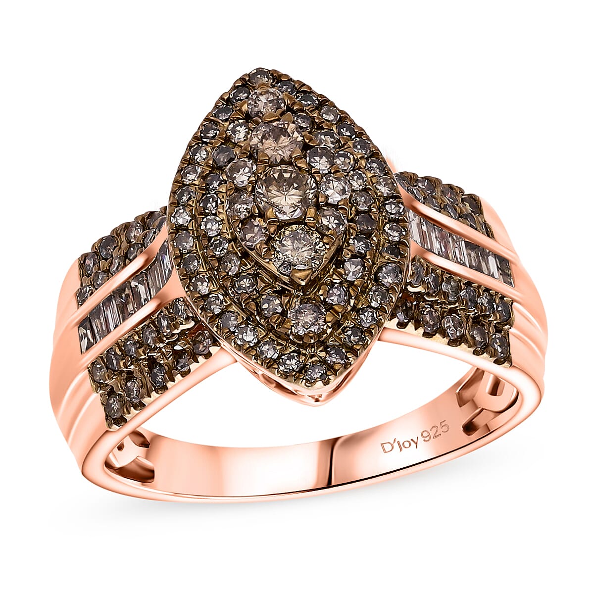 D'Joy Diamond Marquise Cluster Ring in Sterling Silver
