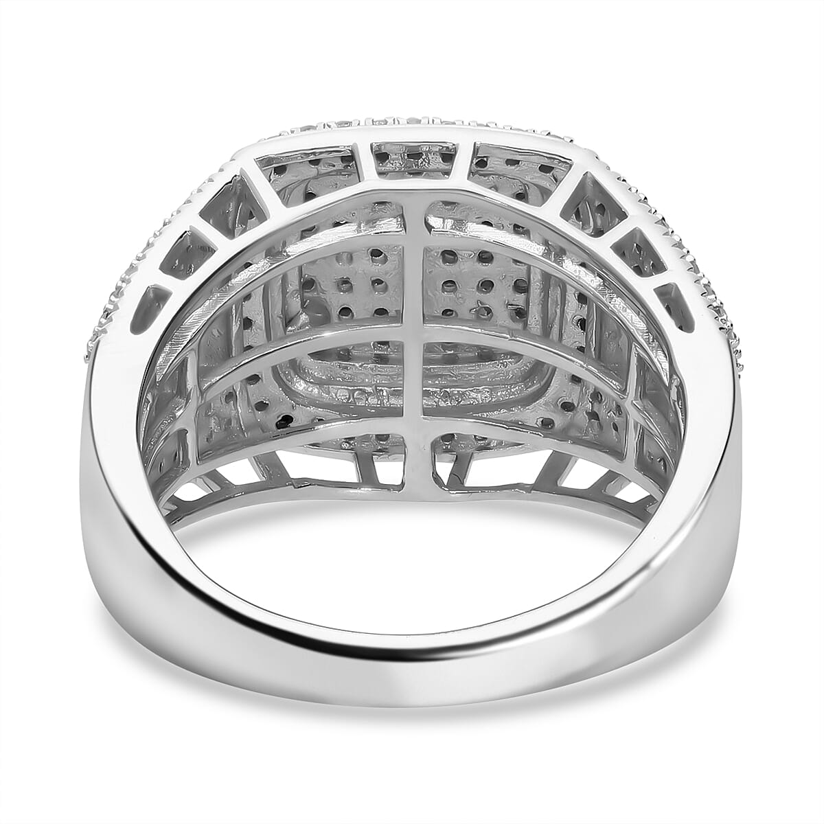 D’Joy Diamond 0.75 ctw Men's Ring in Rhodium Over Sterling Silver (Size 10.0)  image number 2