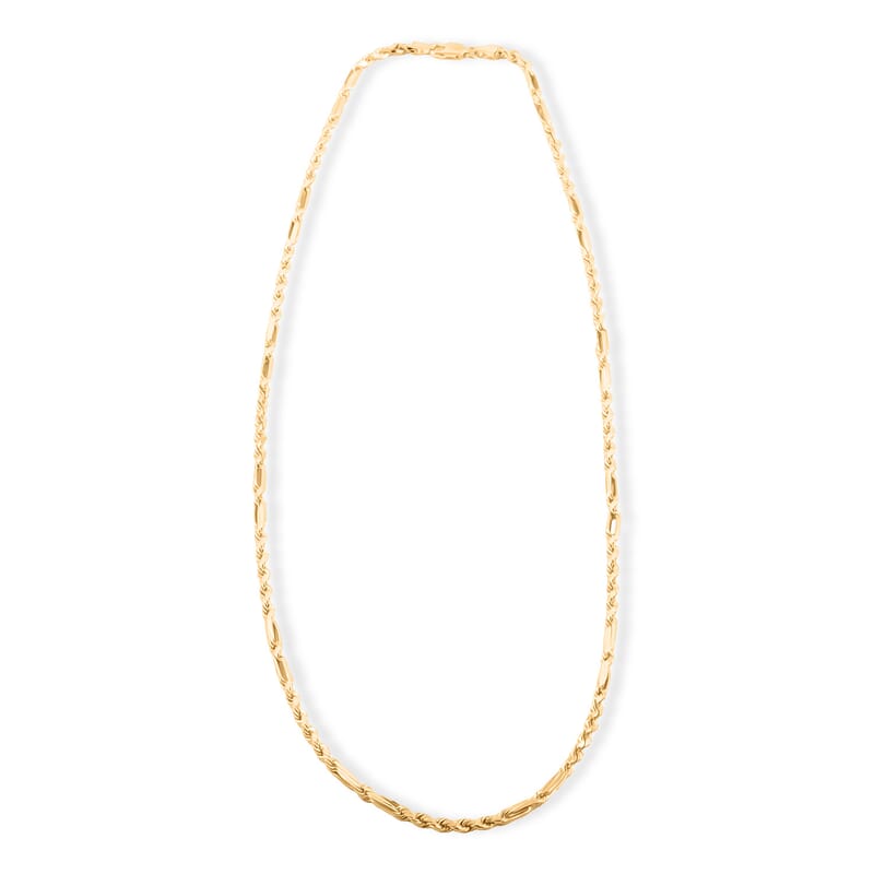 10K Yellow Gold 3mm Milano Chain Necklace 22 Inches 5.6 Grams