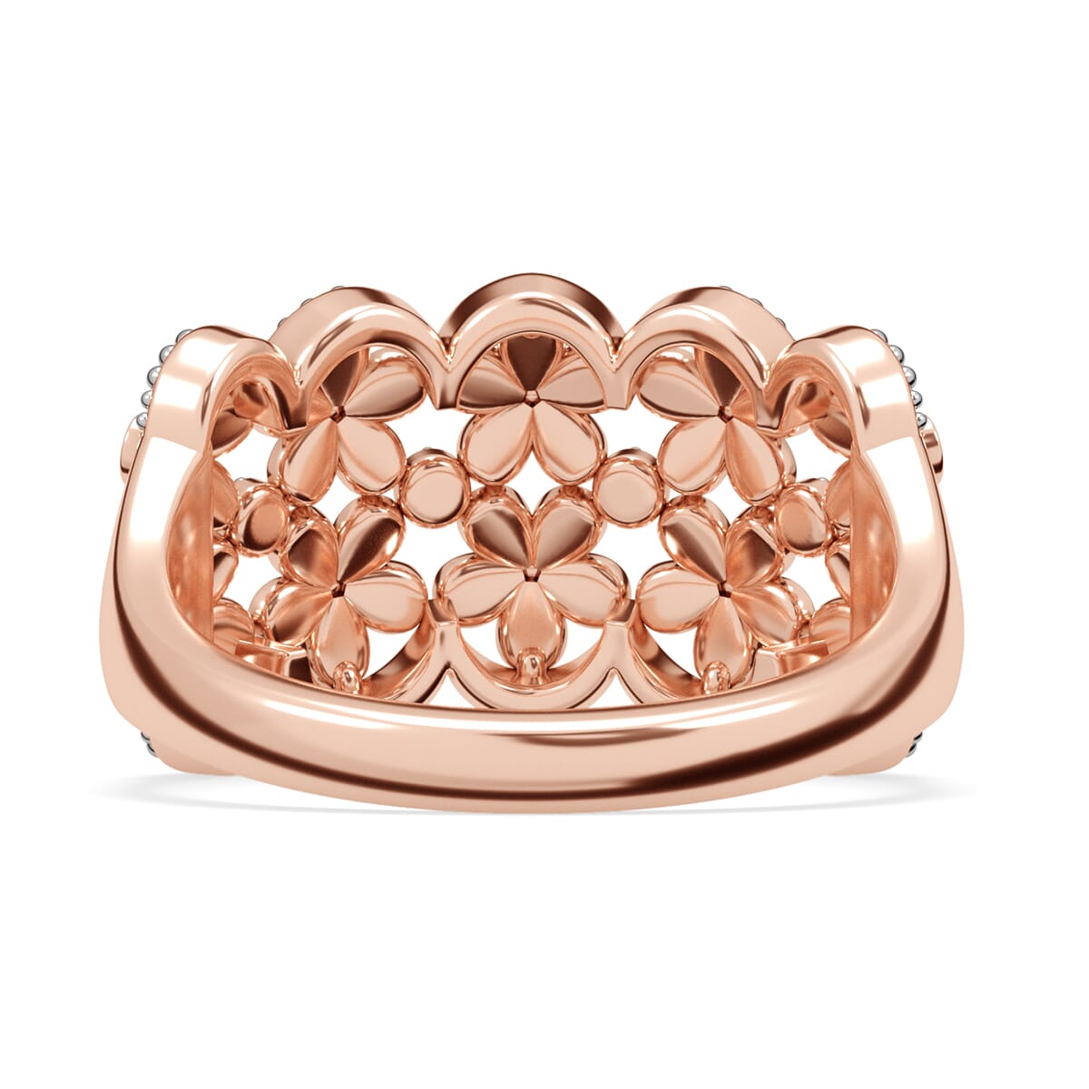 D'Joy Uncut Natural Pink Diamond 0.25 ctw Ring in 18K Vermeil Rose Gold Over Sterling Silver (Size 8.0) image number 4