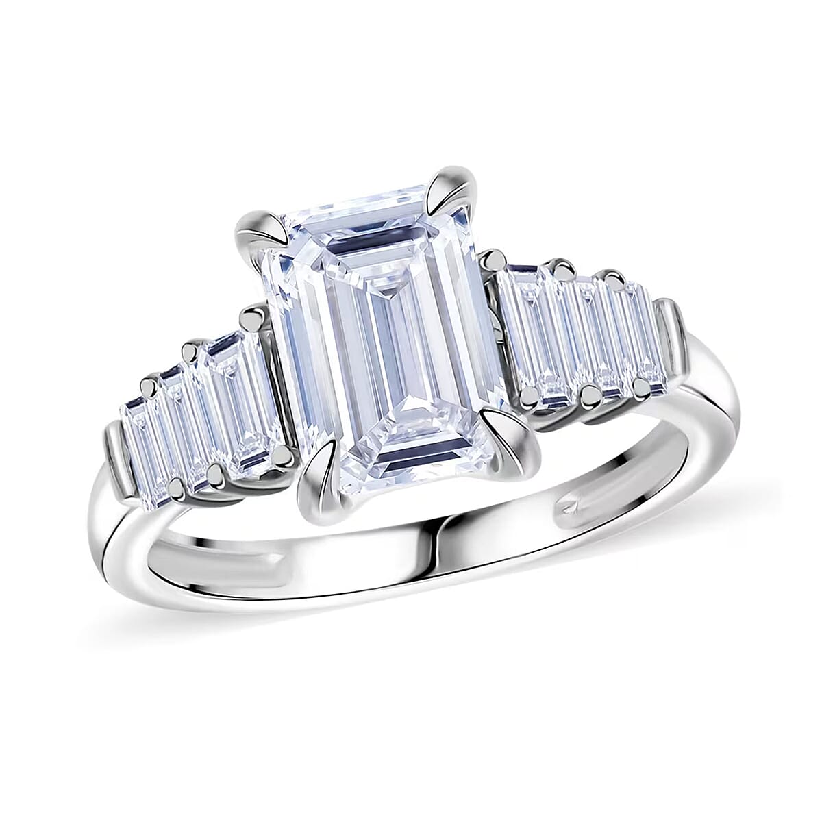IGI Certified Luxuriant Lab Grown Diamond E-F VS 2.50 ctw Art Deco Ring in 950 Platinum (Size 10.0) 4.25 Grams image number 0