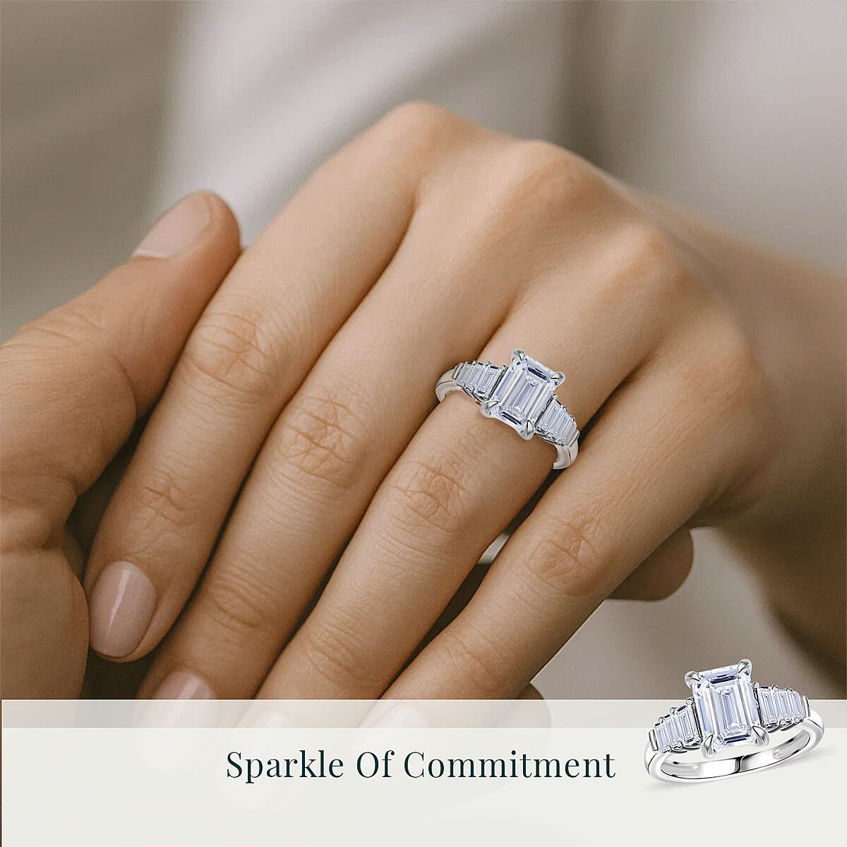 IGI Certified Luxuriant Lab Grown Diamond E-F VS 2.50 ctw Art Deco Ring in 950 Platinum (Size 10.0) 4.25 Grams image number 5