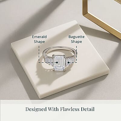 IGI Certified Luxuriant Lab Grown Diamond E-F VS 2.50 ctw Art Deco Ring in 950 Platinum (Size 6.5) 4.25 Grams