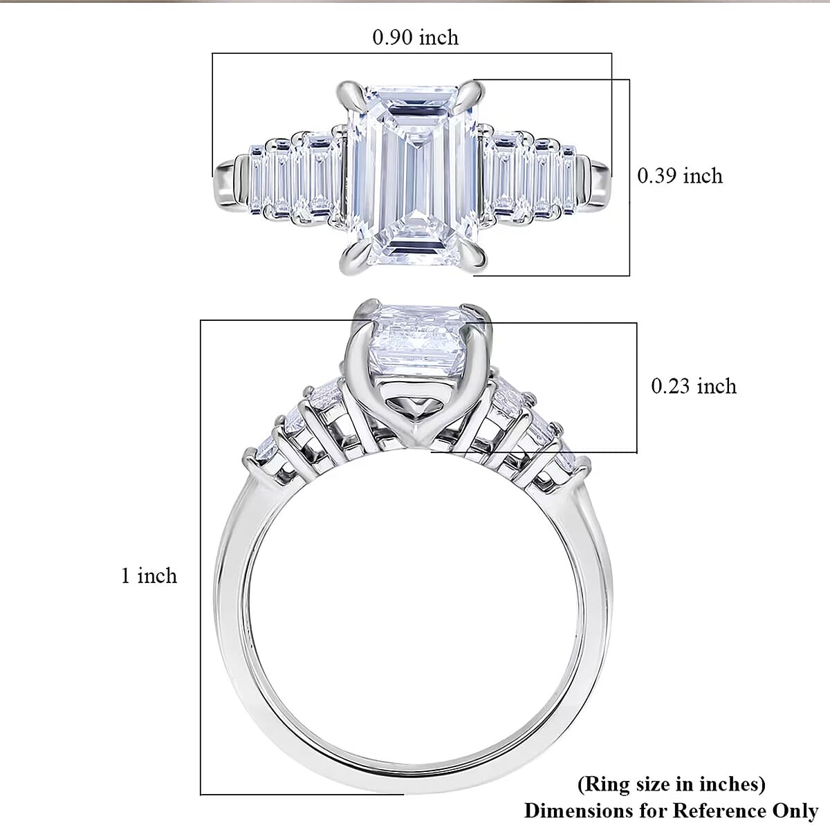 IGI Certified Luxuriant Lab Grown Diamond E-F VS 2.50 ctw Art Deco Ring in 950 Platinum (Size 6.5) 4.25 Grams image number 6