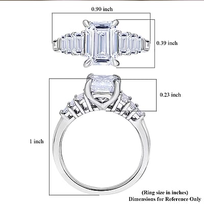 IGI Certified Luxuriant Lab Grown Diamond E-F VS 2.50 ctw Art Deco Ring in 950 Platinum (Size 6.5) 4.25 Grams