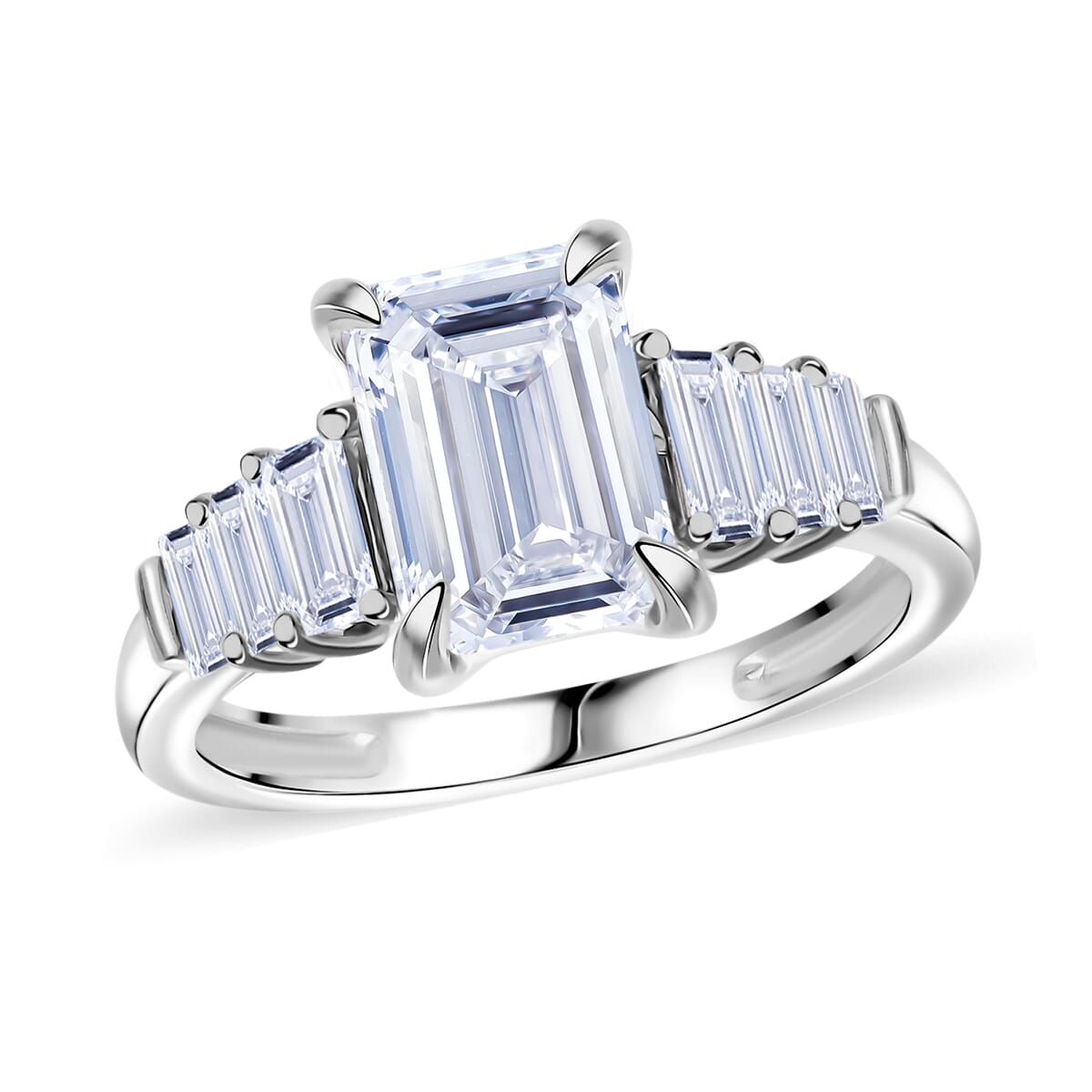IGI Certified Luxuriant Lab Grown Diamond E-F VS 2.50 ctw Art Deco Ring in 950 Platinum (Size 7.0) 4.25 Grams image number 0