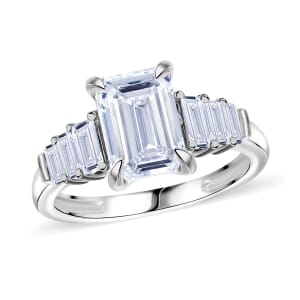 IGI Certified Luxuriant Lab Grown Diamond E-F VS 2.50 ctw Art Deco Ring in 950 Platinum (Size 7.0) 4.25 Grams
