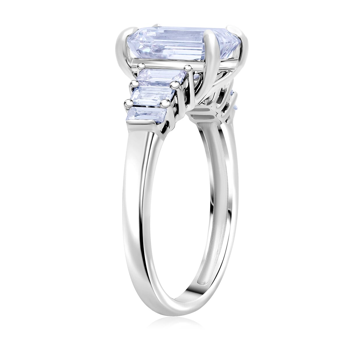 IGI Certified Luxuriant Lab Grown Diamond E-F VS 2.50 ctw Art Deco Ring in 950 Platinum (Size 7.0) 4.25 Grams image number 2