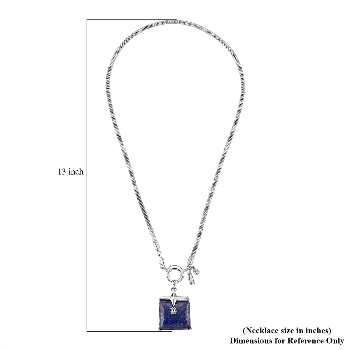 Lapis Lazuli 90.00 ctw and Austrian Crystal Necklace in Silvertone 25.50 Inches image number 5