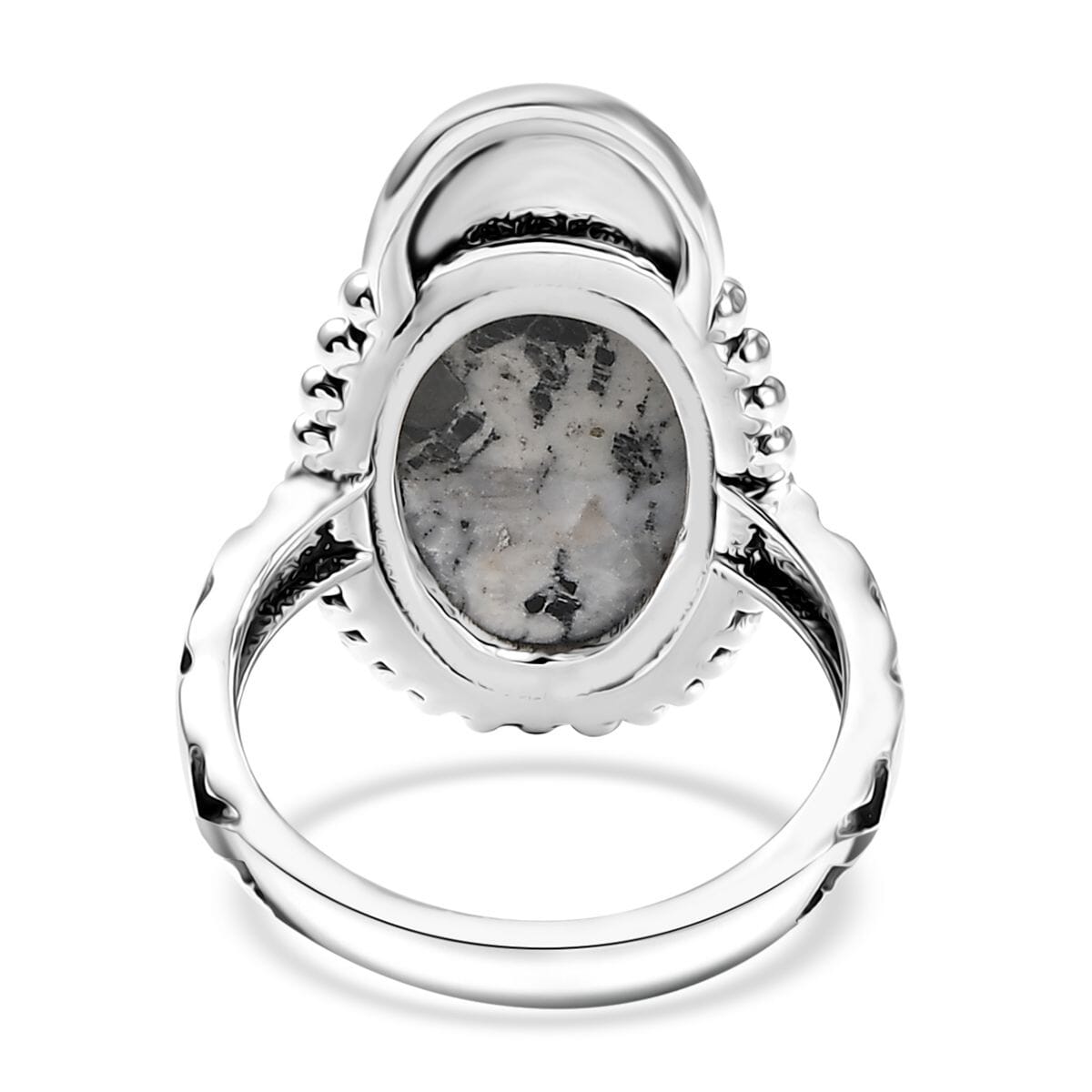 D'Joy Artisan Crafted White Buffalo 6.70 ctw Ring in Sterling Silver (Size 7.0)  image number 4