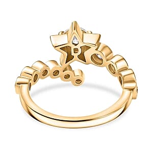D'Joy Moissanite 0.79 ctw Ring in 14K YG Plated Sterling Silver (Size 9)