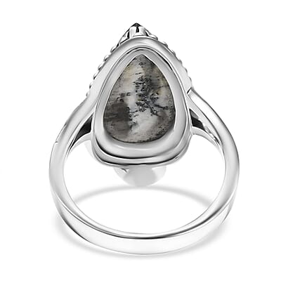 D'Joy Artisan Crafted White Buffalo 6.00 ctw Ring in Sterling Silver (Size 10.0) 