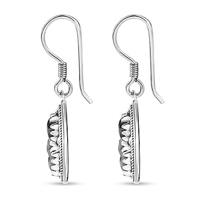 D'Joy Artisan Crafted White Buffalo 2.60 ctw Southwest Earrings in Sterling Silver