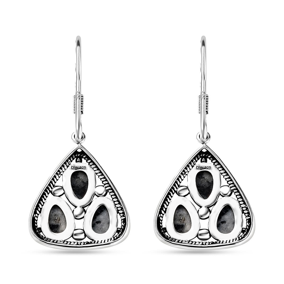 D'Joy Artisan Crafted White Buffalo 2.60 ctw Southwest Earrings in Sterling Silver image number 5