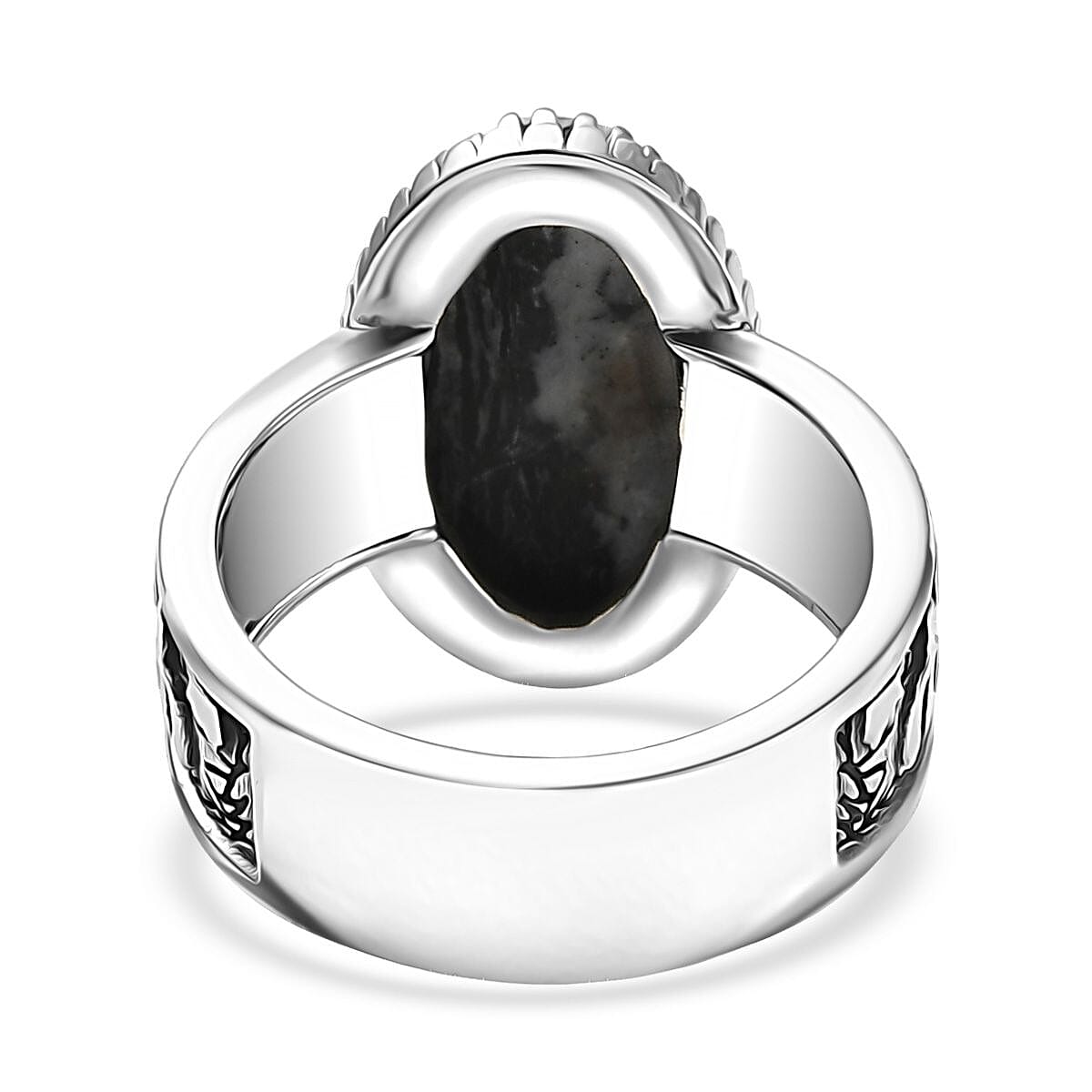 D'Joy Artisan Crafted White Buffalo 5.85 ctw Cactus Spirit Ring in Sterling Silver (Size 9.0) image number 4