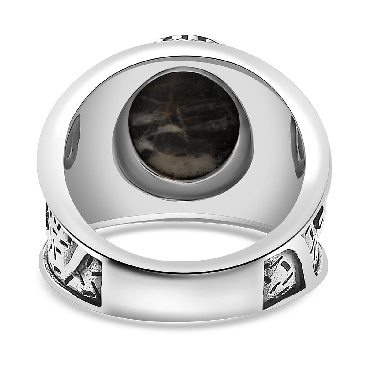 D'Joy Artisan Crafted White Buffalo 5.00 ctw Spirit of the Sands Ring in Sterling Silver (Size 10.0) image number 4